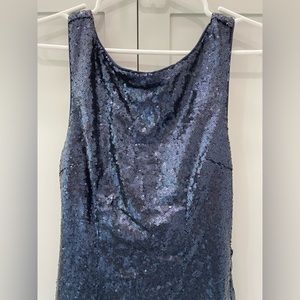 Formal dress: 
royal blue/navy sequin long formal dress